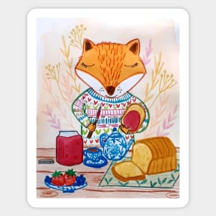 Breakfast with Mr. Fox Sticker